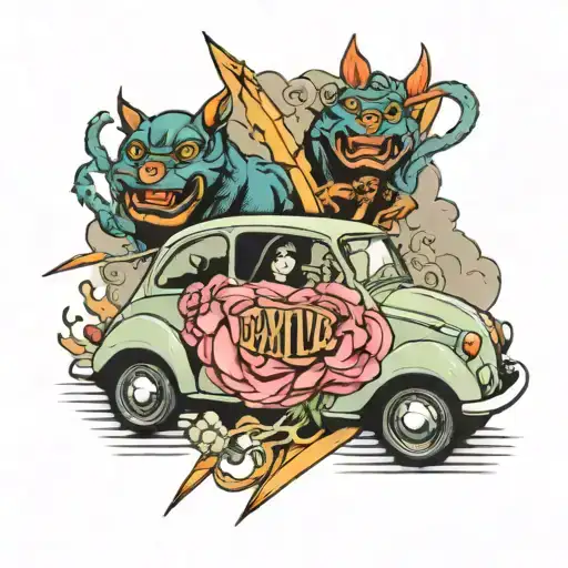 Pink Floyd And Baku And Car