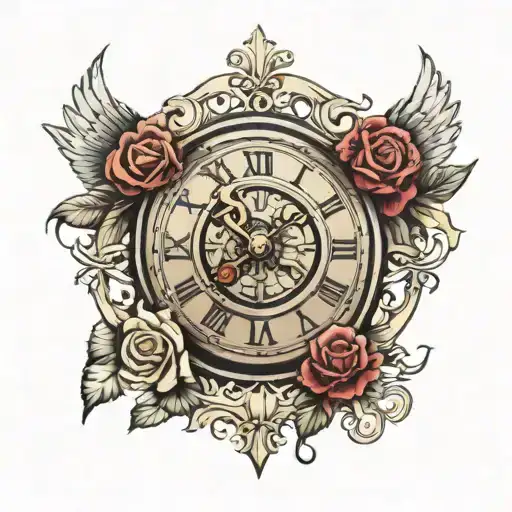 Roman Numerals Clock Face