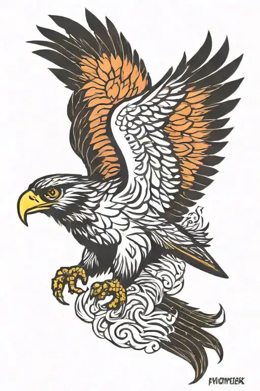 Phoneix Hawk Flying Fire