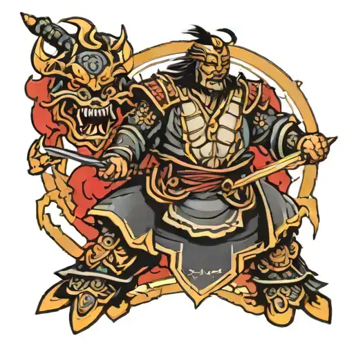 Lighting And Samurai Warrior