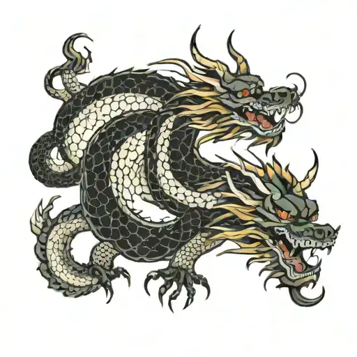 Japanese Dragon For Dark Skin
