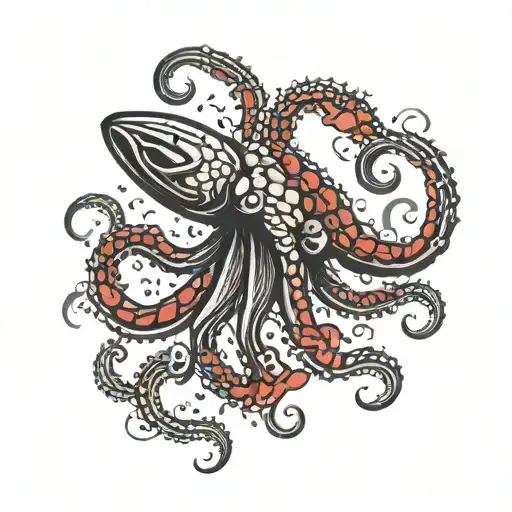 Freedive Scorpio With Red Tentacles