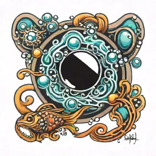 Surface Water Line With 7 Bubbles