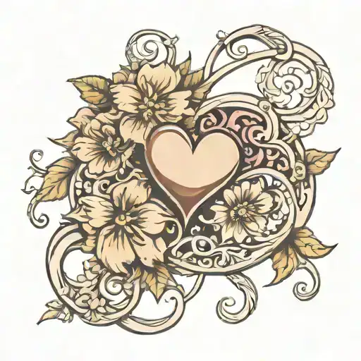 Flower With A Heart And Infinity Symbol Combined Together