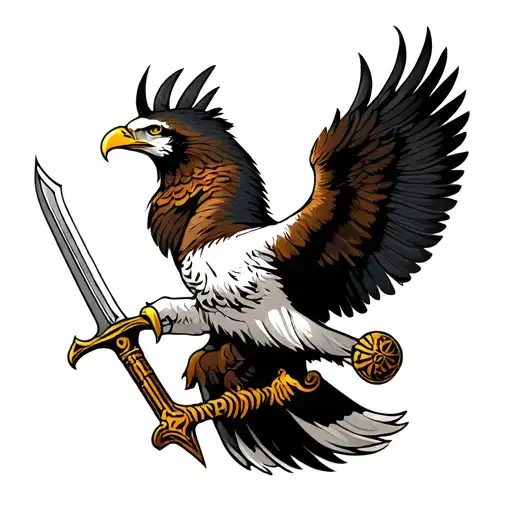 Eagle Holding Sword