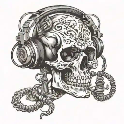 Skull With Headset