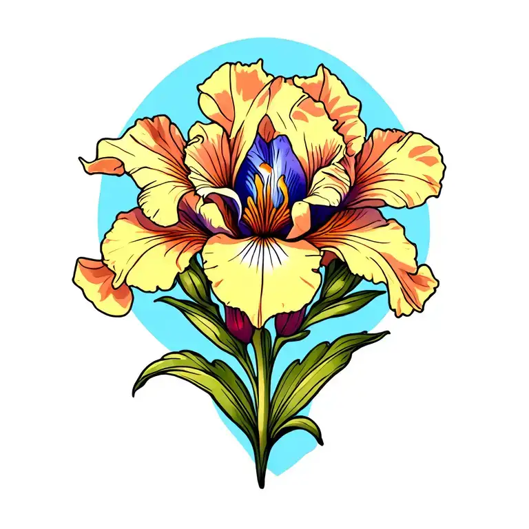 Iris Flower Blooming