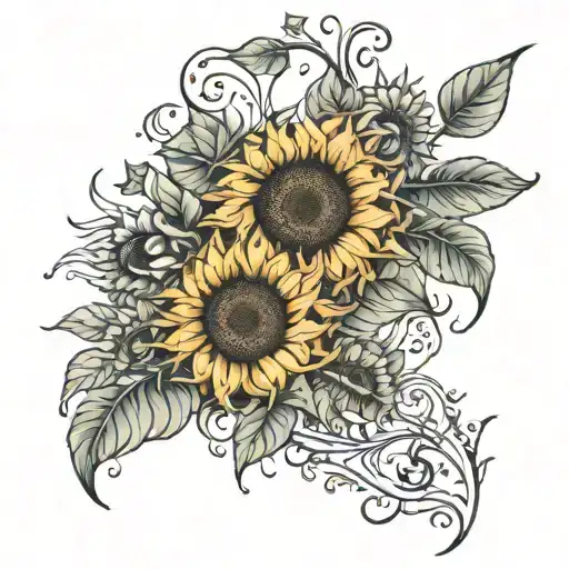 Sunflowers And Nature