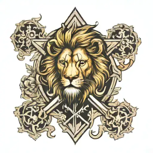 Lion And Cross