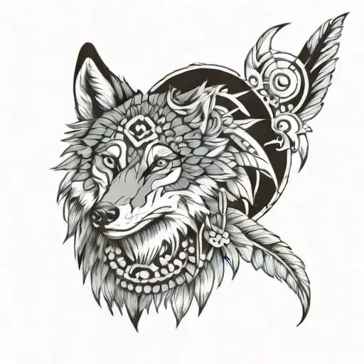 Shaman And Wolf