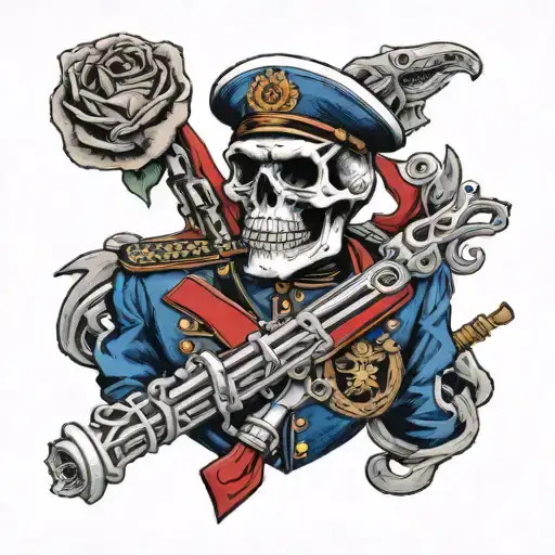 Skeleton Wearing Marine Corps Dress Blues