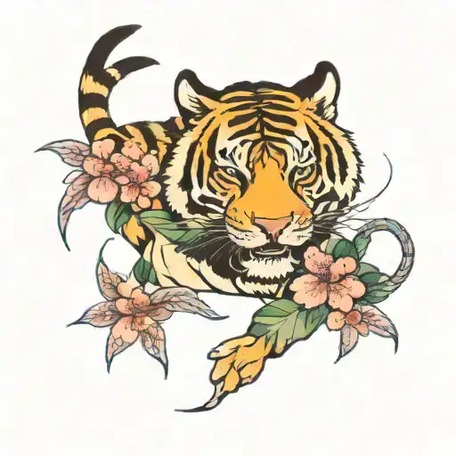 Sakura Flowers - Tiger