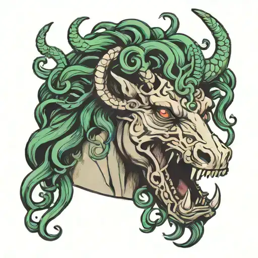 Scary Medusa Horse Head