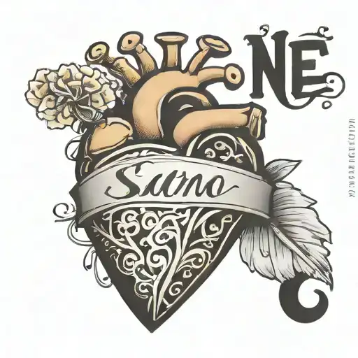 Basic Heart With The Name Sam Underneath