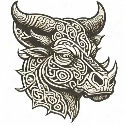Celtic Bull Head