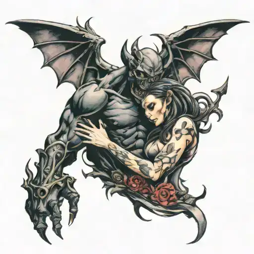 Demon Holding A Girl