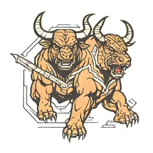 A Bull And A Bear In Mortal Combat