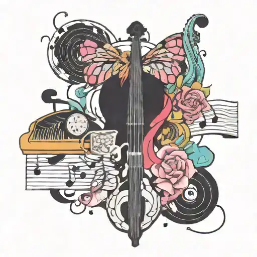 Music Anime Math Themed Tatoo