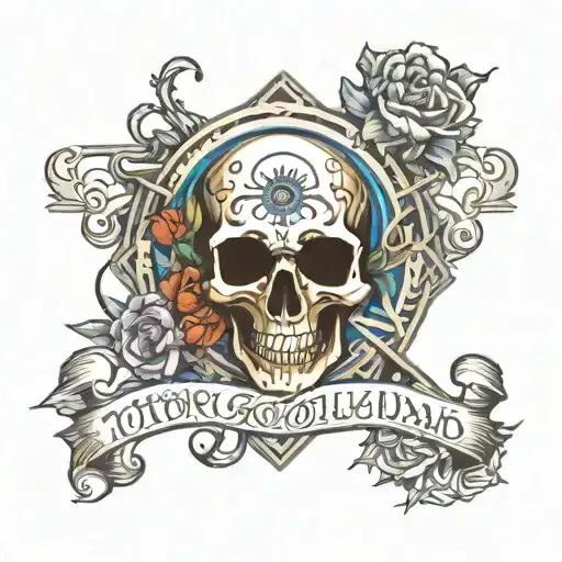Tomorrowland Logo With Skull Surrounded
