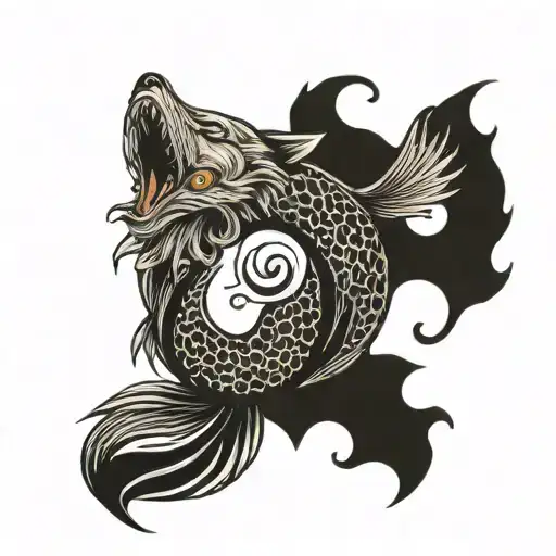 Wolf Fish Yin Yang