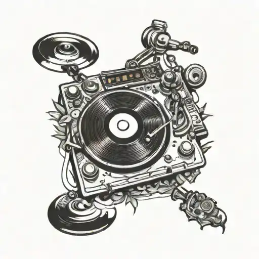 Dj Turntable Beach Landscape