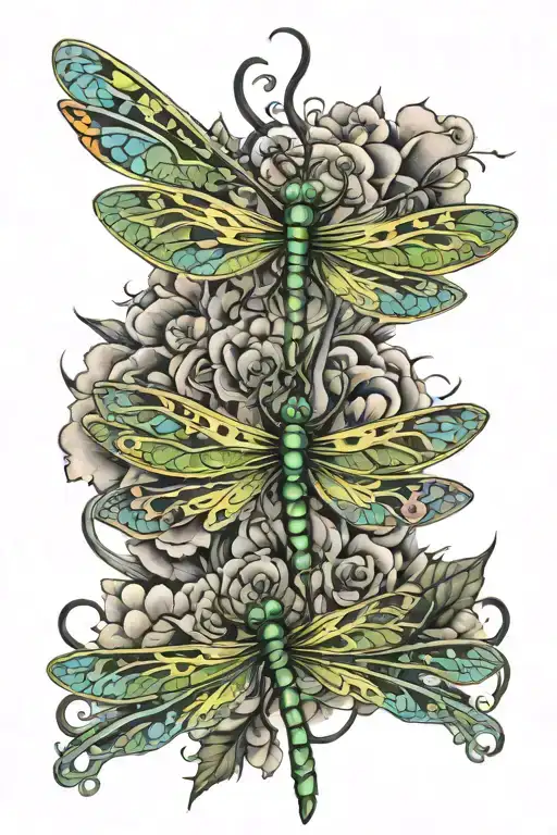 4 3D Dragonfly's Representing My 4 Kids And My Pride And Love Of Theme