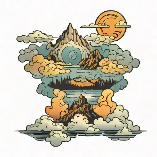 Sea Of Clouds Above Mountain Range