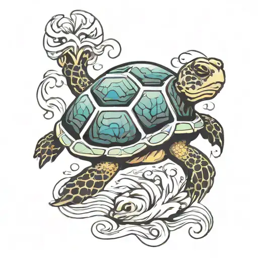 Discworld Turtle Swimming