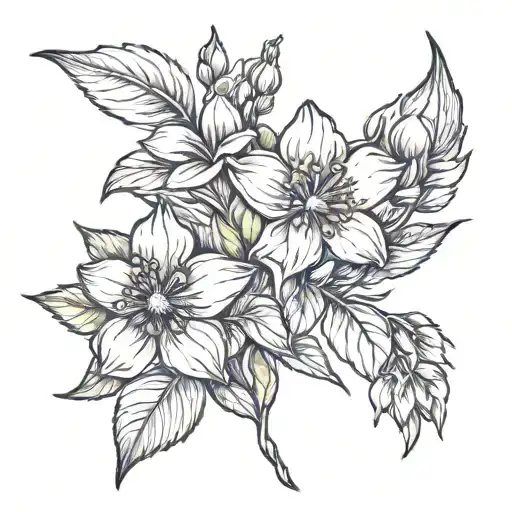Sketch April And October Birth Flower