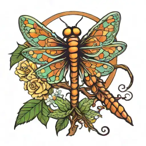 Tree Of Life Dragonfly Peace Sign