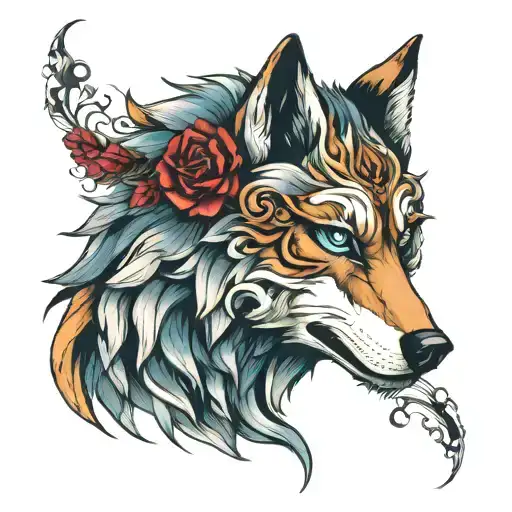 Mythology Wolf Face
