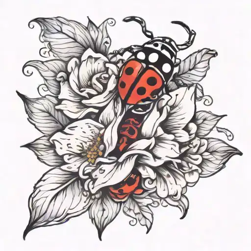 Lady Bug Rip Mother Forearm Tattoo Design