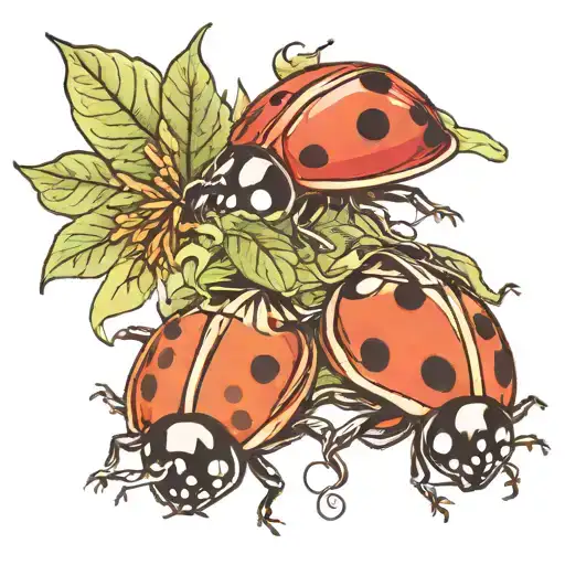 Son And Mother Lady Bugs Masculine