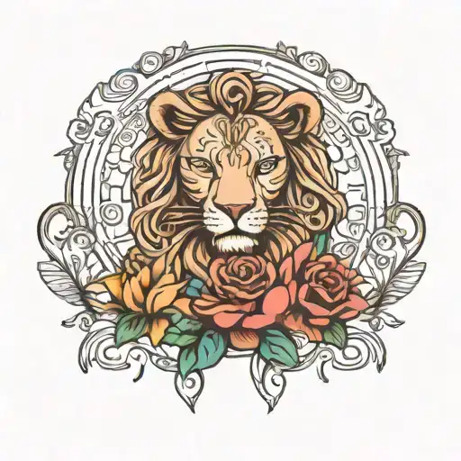 Zodiac Sign Leo With Infinity