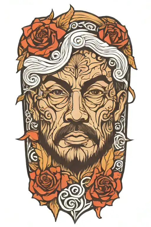 Wood Carving Himself A Person