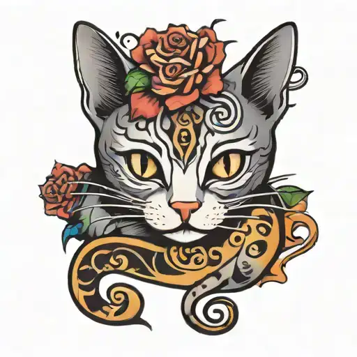 Cat With A Queu In Treble Clef
