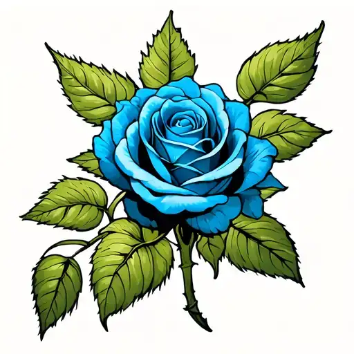 Blue Rose With An Opel Astra