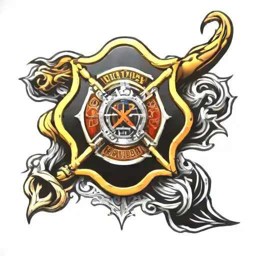 Firefighter Pastor Christian Cross With Majestic