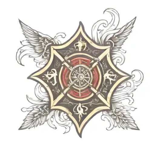 Firefighter Pastor Christian Cross With Majestic