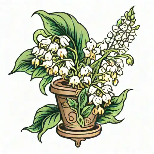 Lily Of The Valley Flower Pot