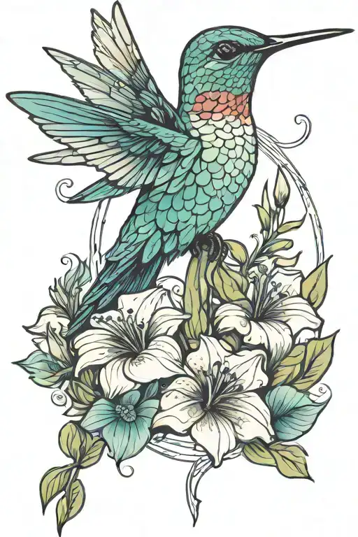 Hummingbird With Trinity Alexa Drayvin Imbedded
