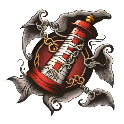 Caduceus Wrapping Lighthouse