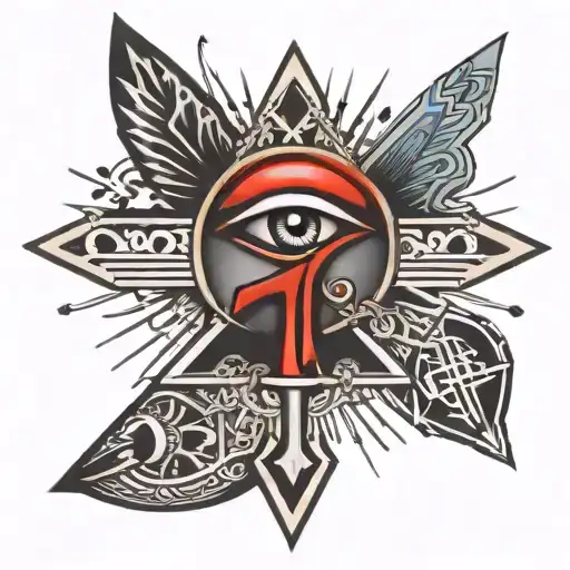 Ankh And All Seeing Eye