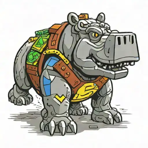 Hippo Lego Superman With Cash Symbol Turanasauras Rex