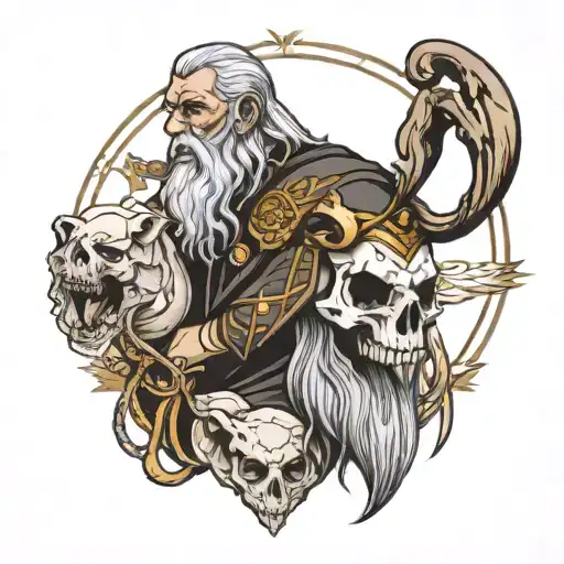 Odin With Bear Skull