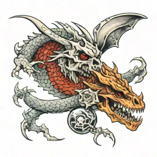 Dragon And Skull
