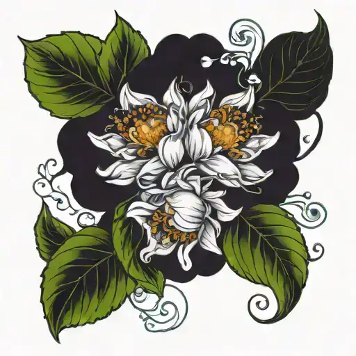 August And April Birth Flower Intertwined