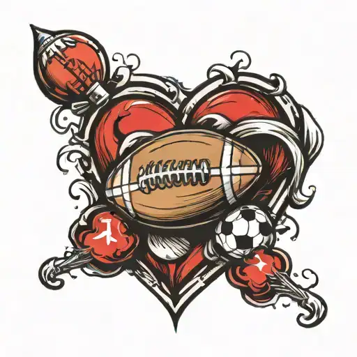 Football And Heart