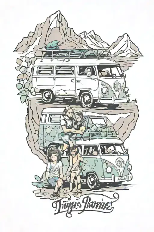 Trips Camper Van Family Two Kids Rock Climbing