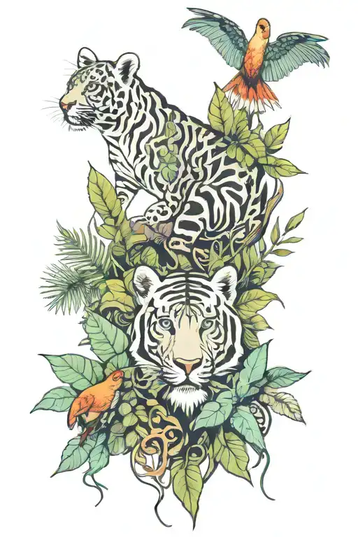 Jungle Forest And Wild Animals